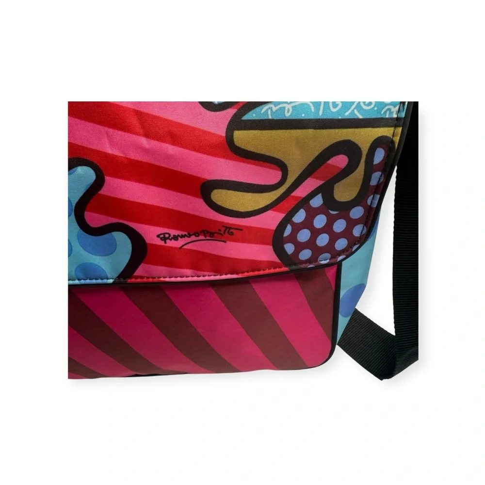 Romero Britto ❤︎︎ Iconic Deeply in Love Laptop iPad Messenger Bag ❤︎︎ Padded ❤︎︎